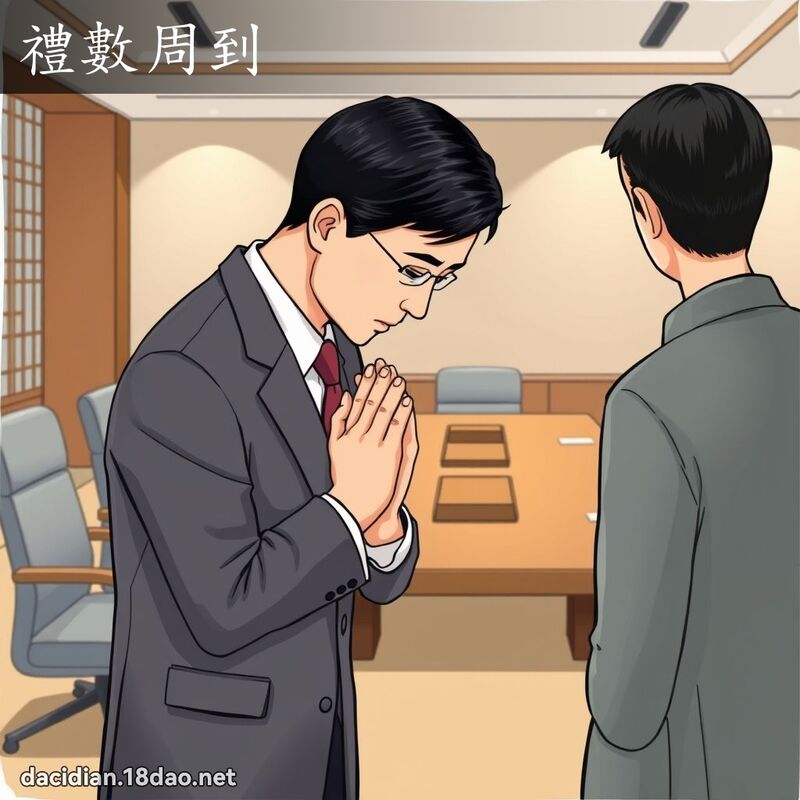礼数周到 - 国语大辞典配图