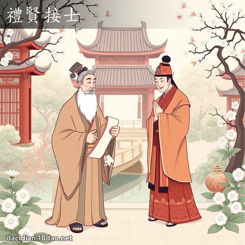 礼贤接士 - 国语大辞典配图
