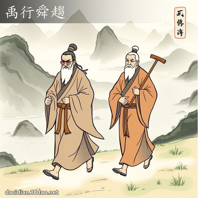 禹行舜趋 - 国语大辞典配图