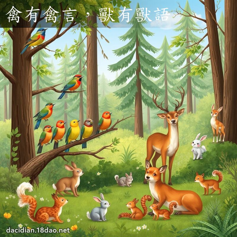 禽有禽言，兽有兽语 - 国语大辞典配图