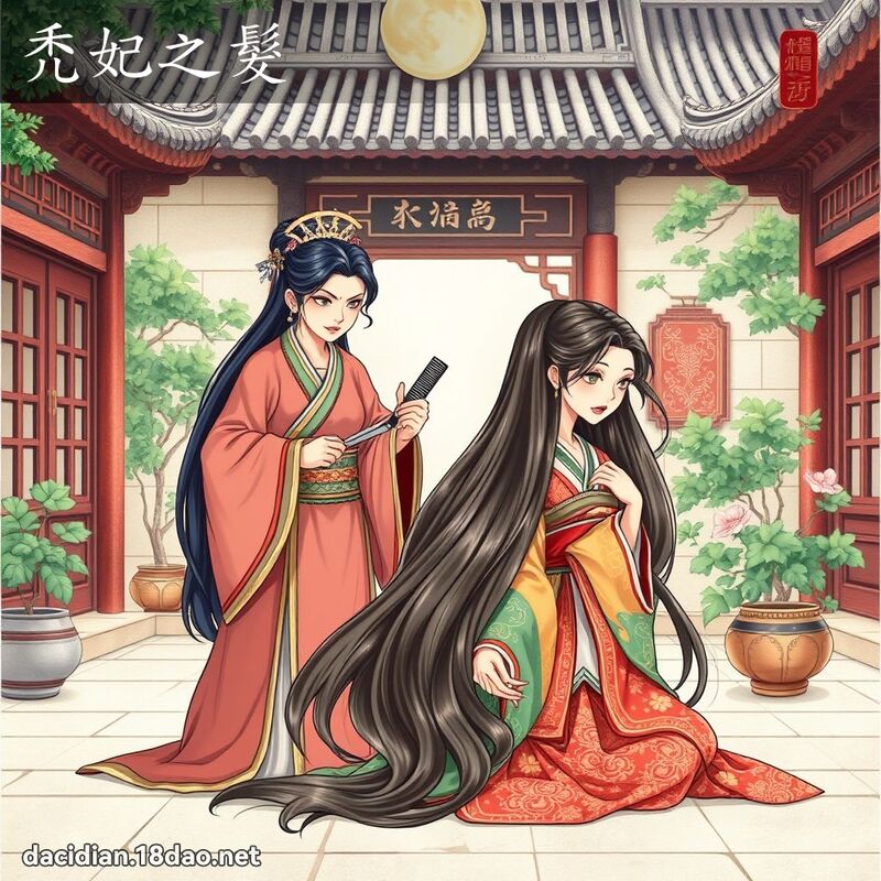 禿妃之髮 - 國語大辭典配圖