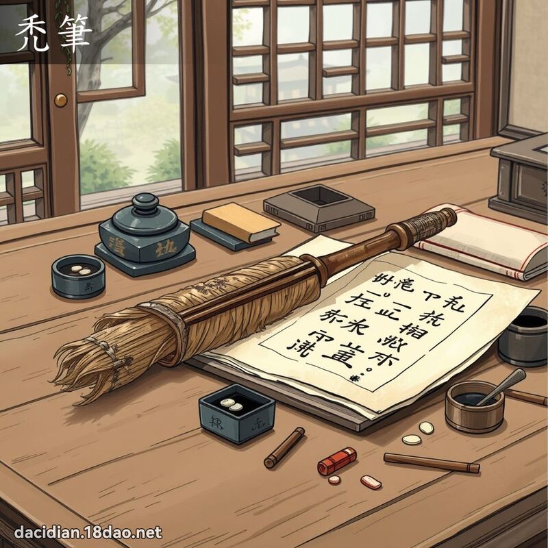 禿笔 - 国语大辞典配图