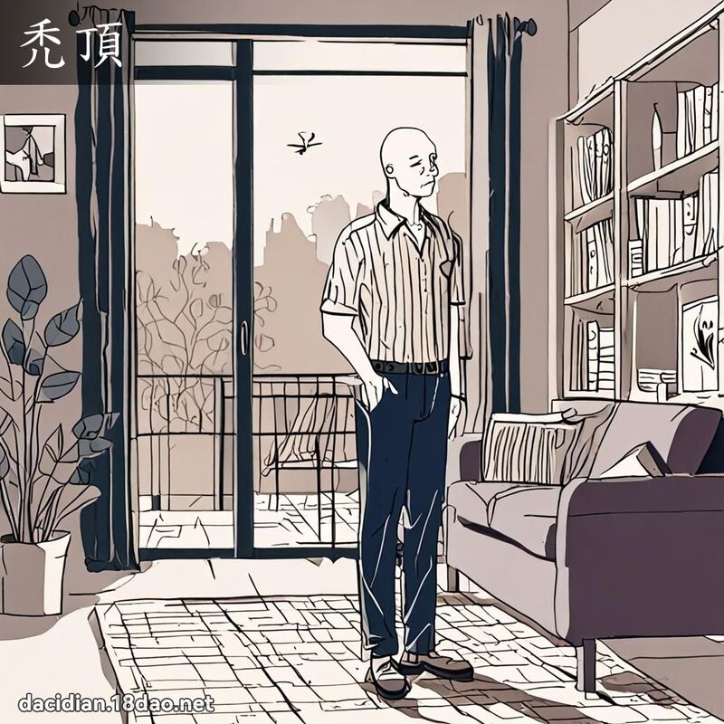 禿顶 - 国语大辞典配图