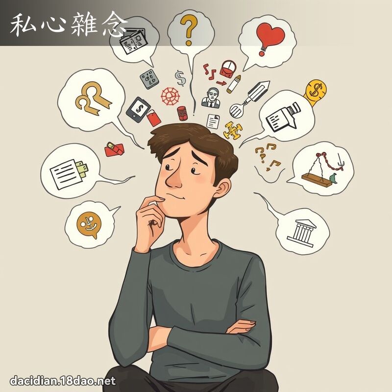 私心雜念 - 國語大辭典配圖