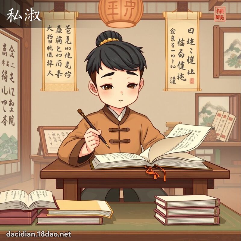 私淑 - 國語大辭典配圖