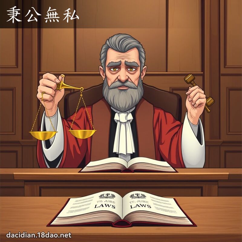 秉公无私 - 国语大辞典配图