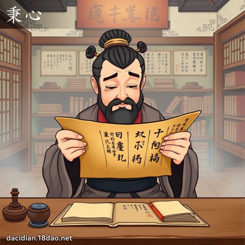 秉心 - 国语大辞典配图