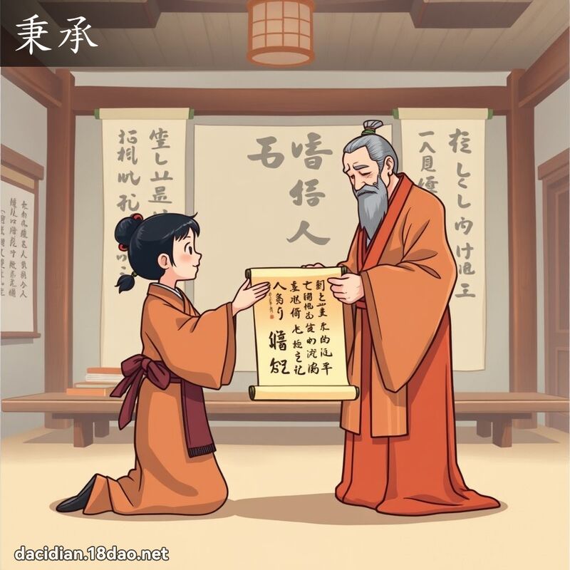 秉承 - 国语大辞典配图