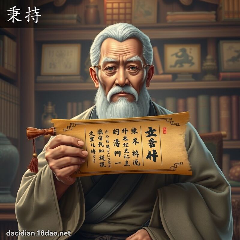 秉持 - 國語大辭典配圖
