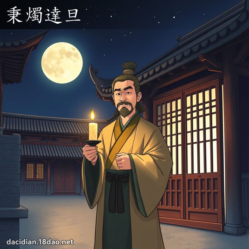 秉烛达旦 - 国语大辞典配图