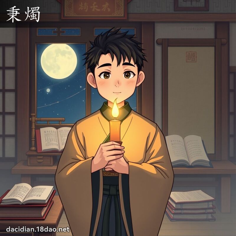 秉燭 - 國語大辭典配圖