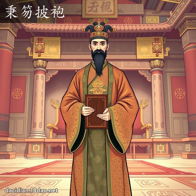 秉笏披袍 - 國語大辭典配圖