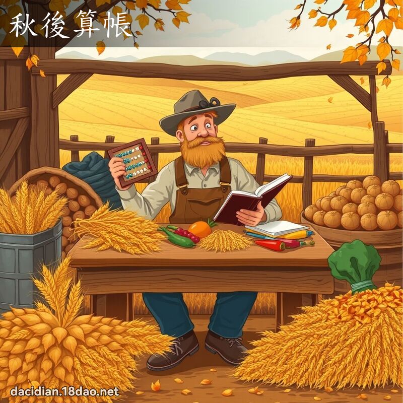 秋后算帐 - 国语大辞典配图