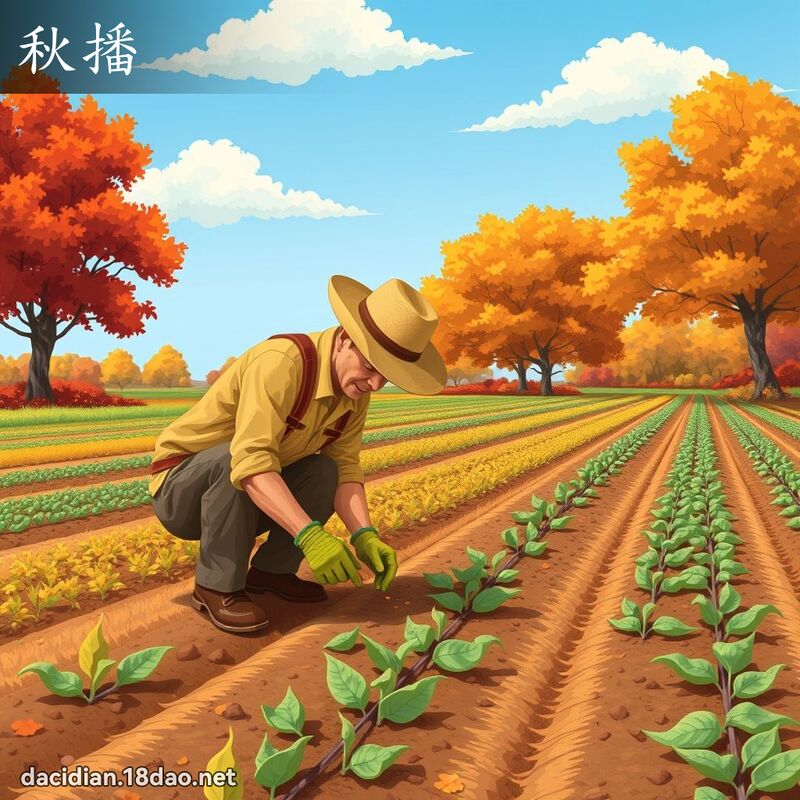 秋播 - 國語大辭典配圖