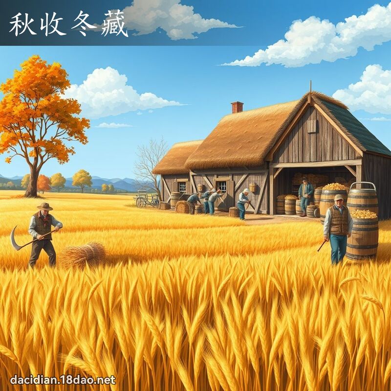 秋收冬藏 - 国语大辞典配图