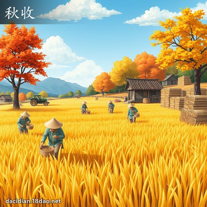 秋收 - 國語大辭典配圖