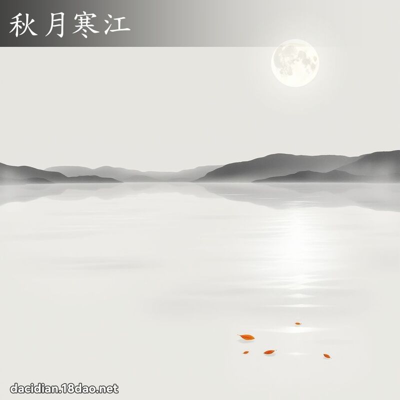 秋月寒江 - 國語大辭典配圖