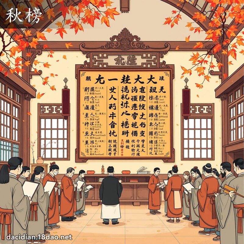 秋榜 - 国语大辞典配图