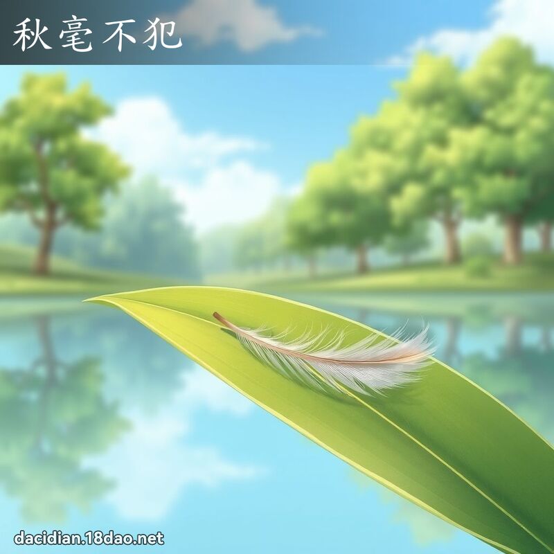 秋毫不犯 - 國語大辭典配圖