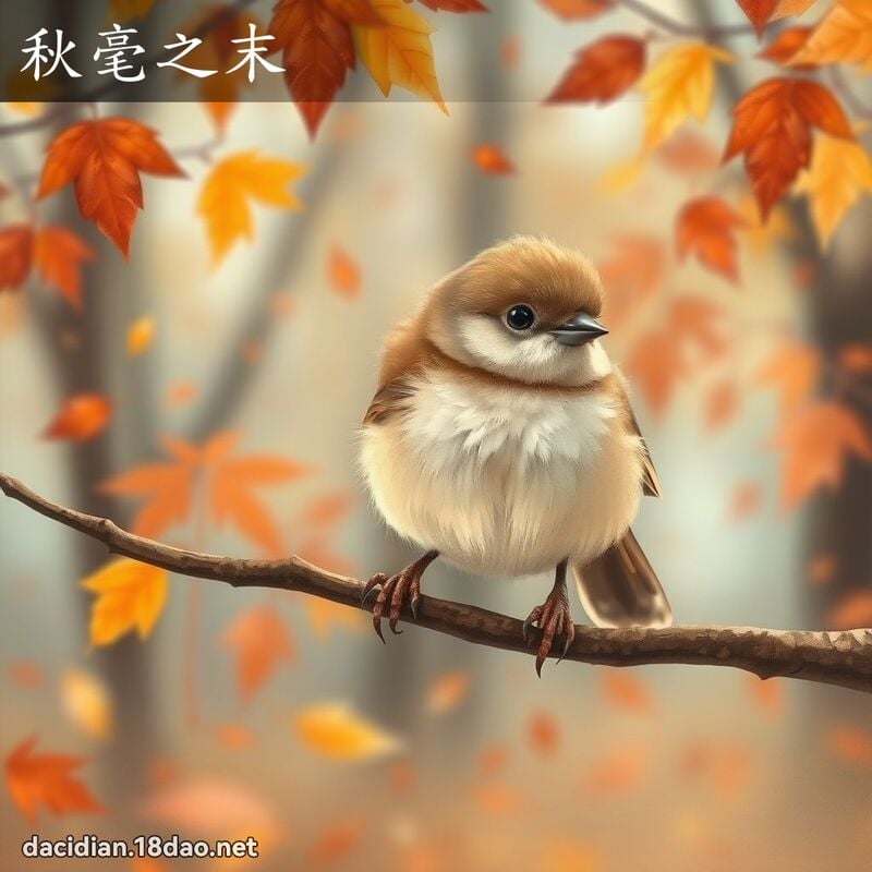 秋毫之末 - 國語大辭典配圖