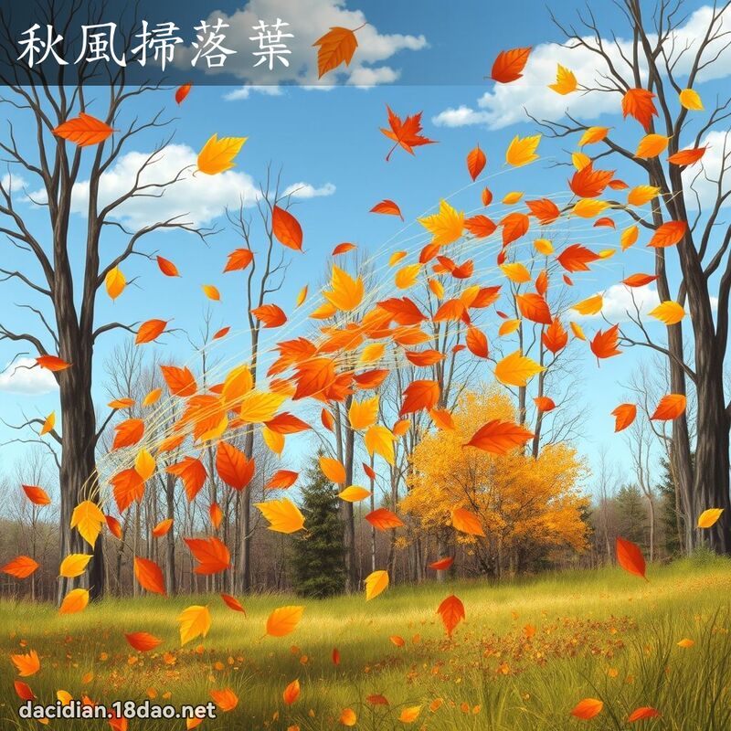 秋风扫落叶 - 国语大辞典配图