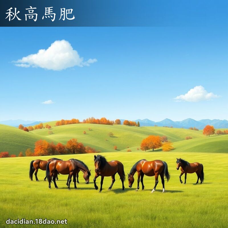 秋高马肥 - 国语大辞典配图
