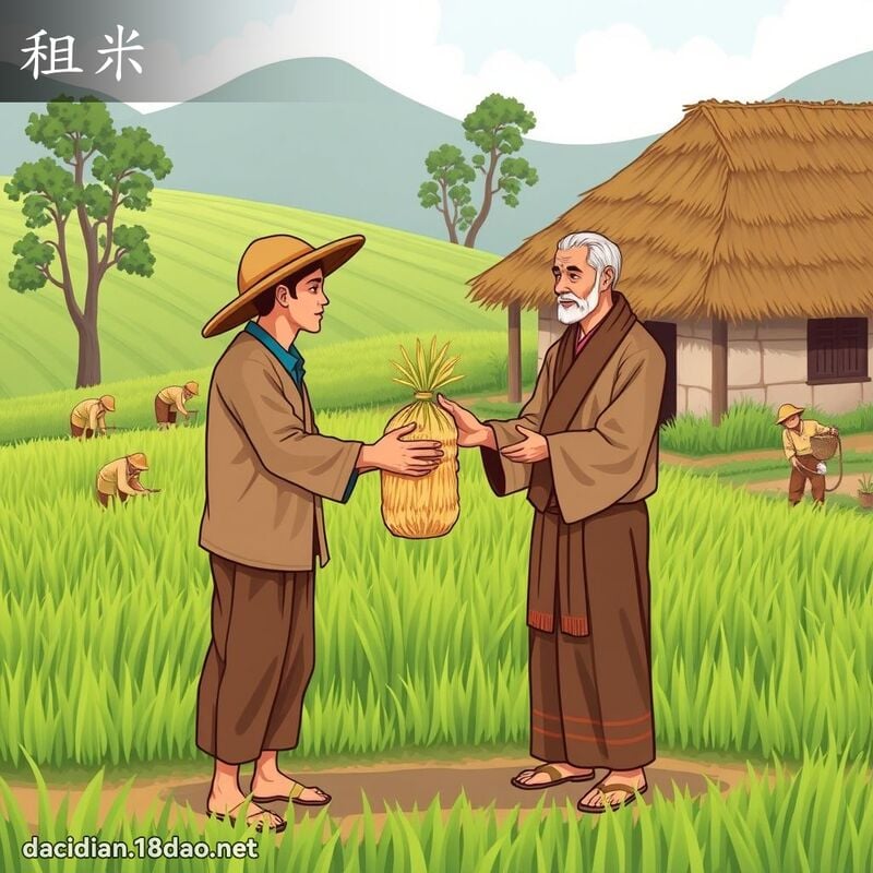 租米 - 國語大辭典配圖