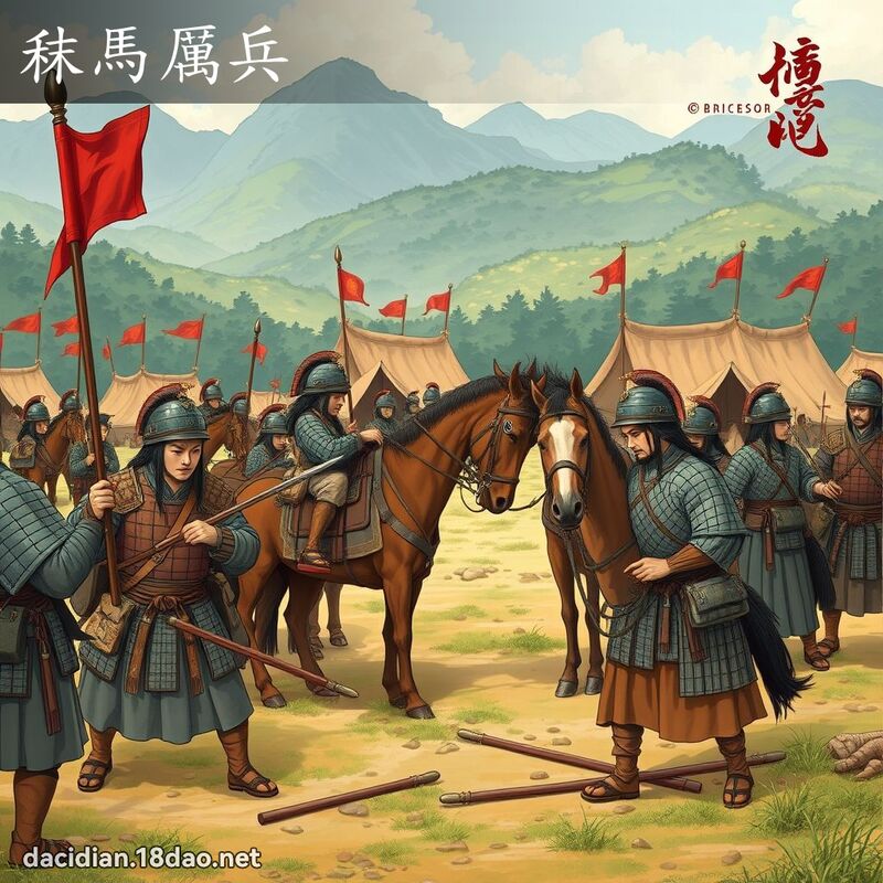 秣馬厲兵 - 國語大辭典配圖