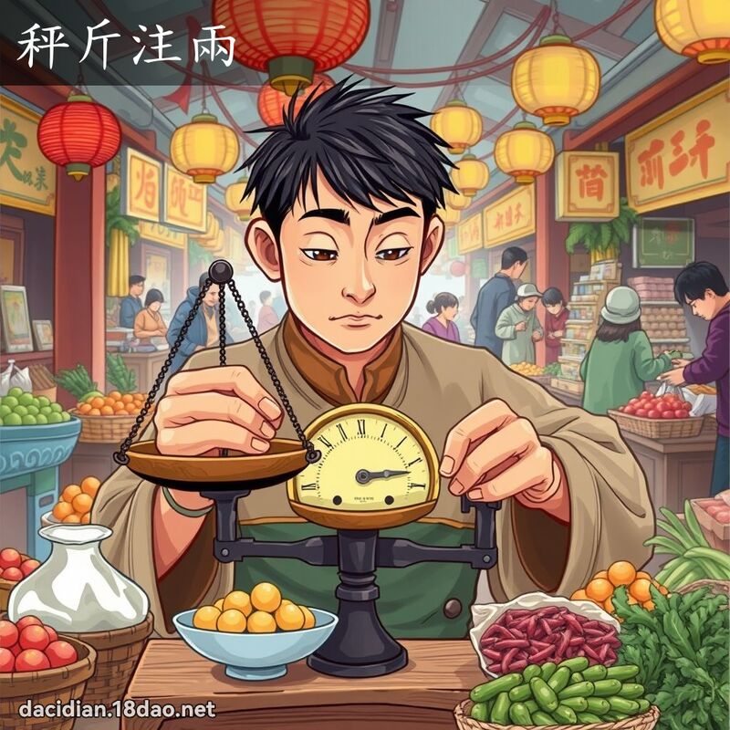 秤斤注兩 - 國語大辭典配圖