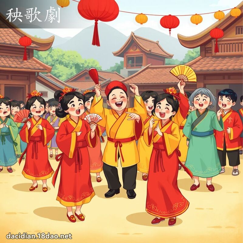秧歌劇 - 國語大辭典配圖