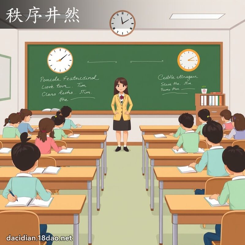 秩序井然 - 國語大辭典配圖
