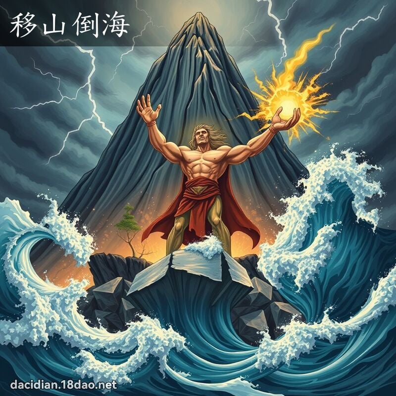移山倒海 - 国语大辞典配图