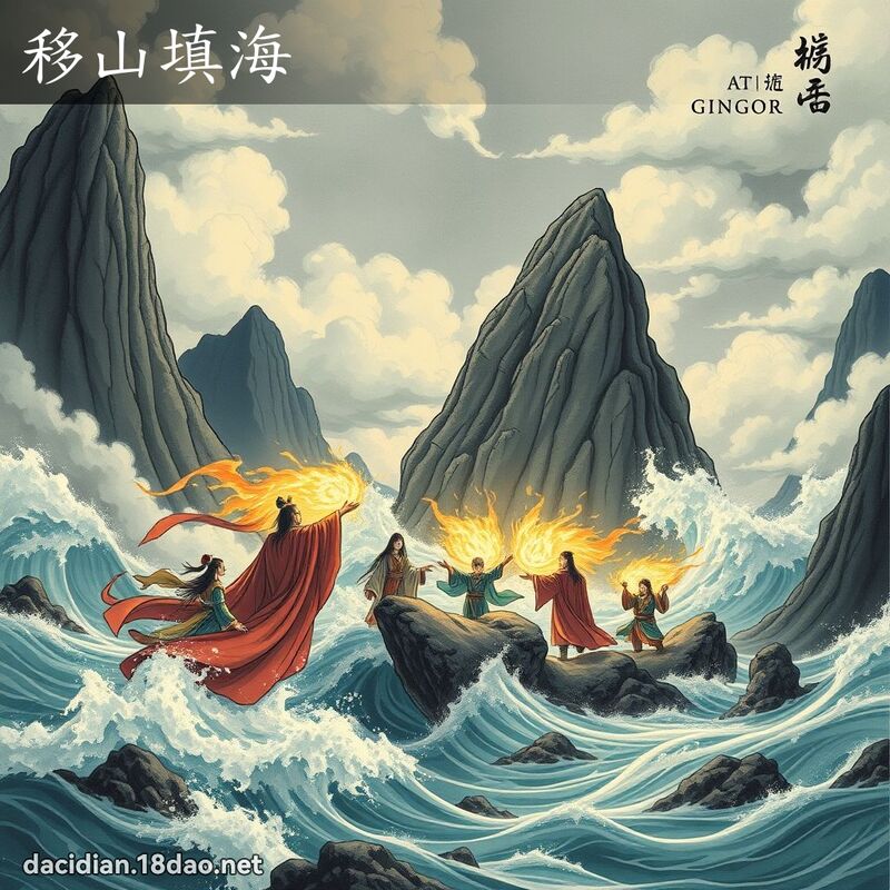 移山填海 - 國語大辭典配圖