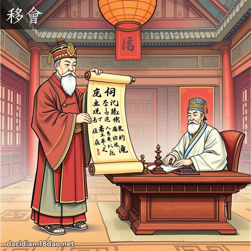 移會 - 國語大辭典配圖