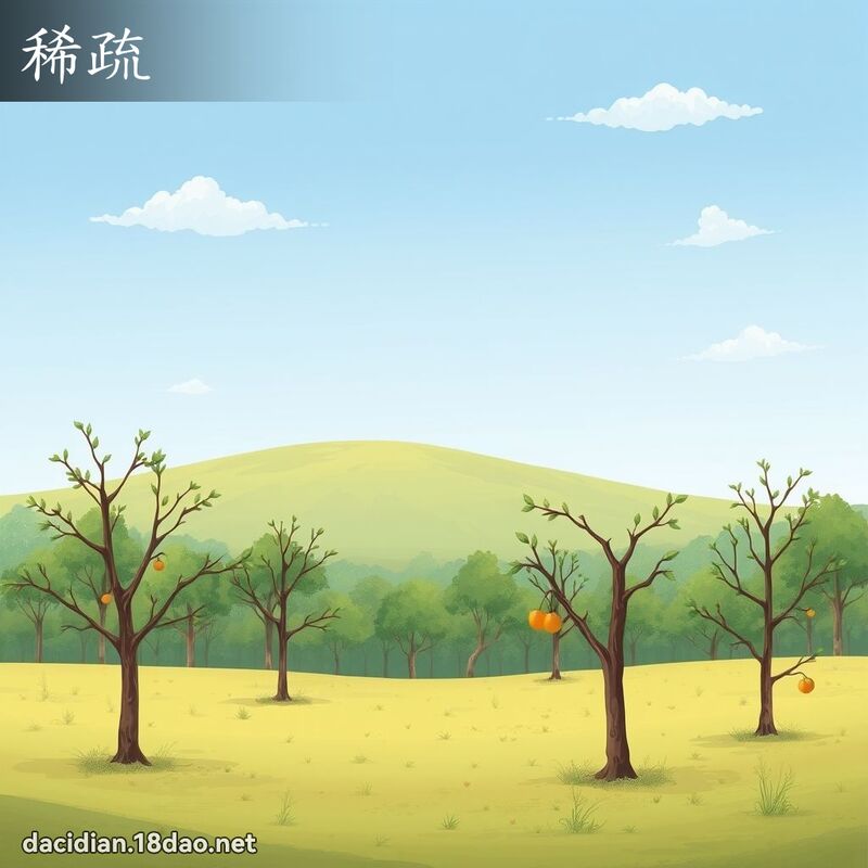 稀疏 - 国语大辞典配图
