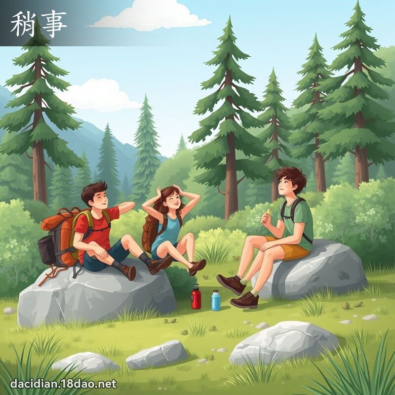稍事 - 國語大辭典配圖