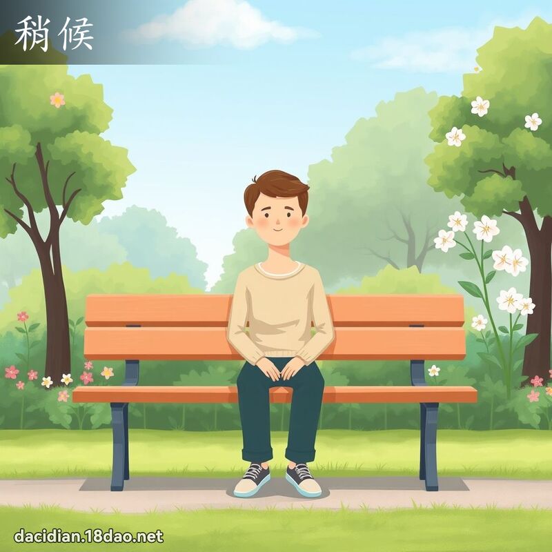 稍候 - 國語大辭典配圖