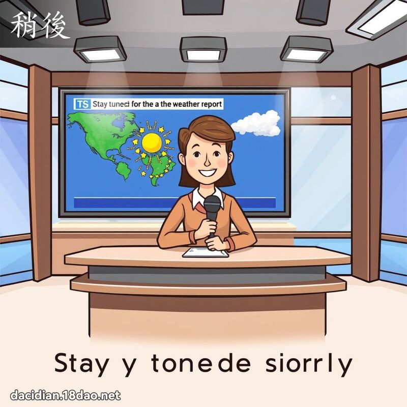 稍后 - 国语大辞典配图