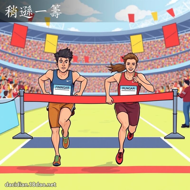 稍遜一籌 - 國語大辭典配圖