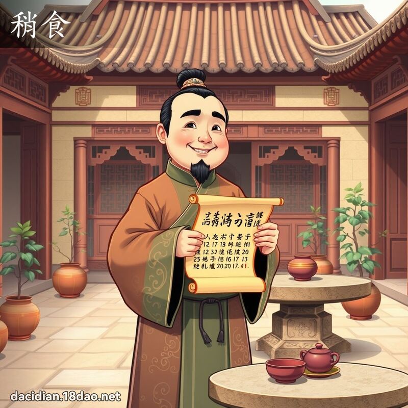 稍食 - 国语大辞典配图