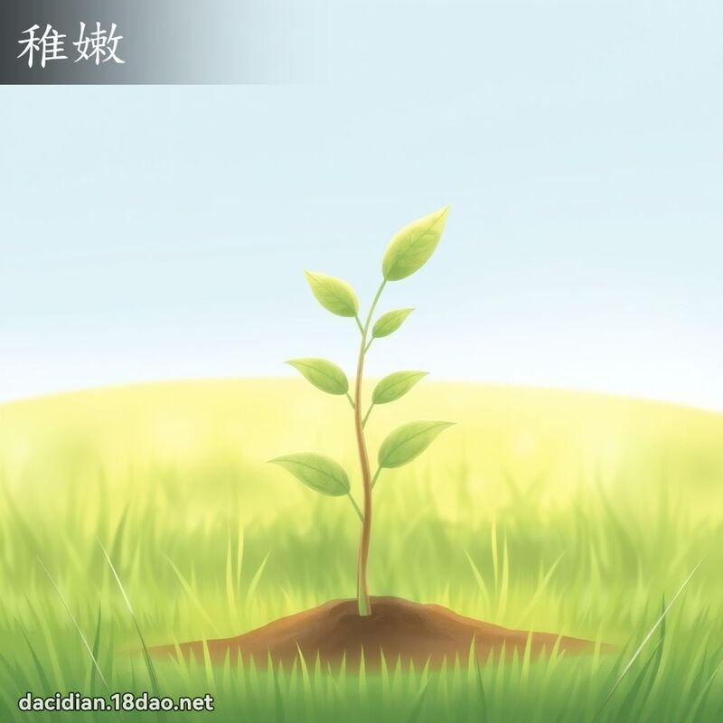 稚嫩 - 国语大辞典配图