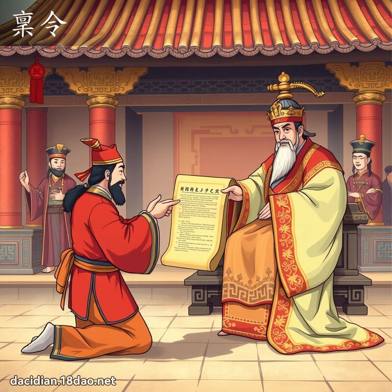 稟令 - 國語大辭典配圖