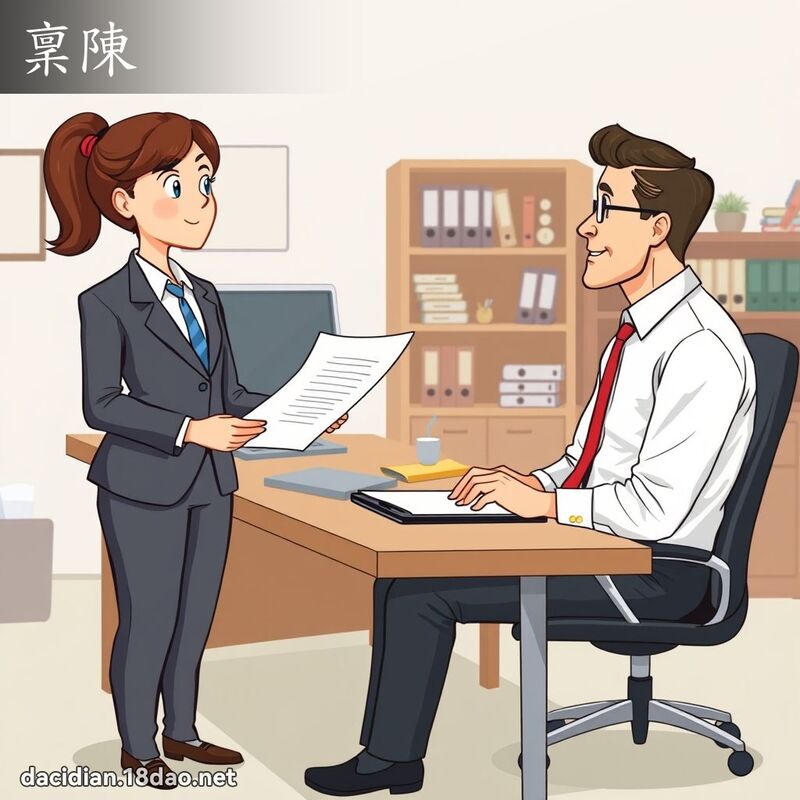 稟陳 - 國語大辭典配圖