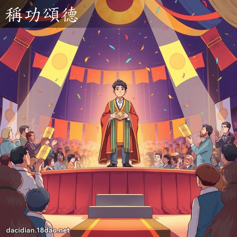 稱功頌德 - 國語大辭典配圖