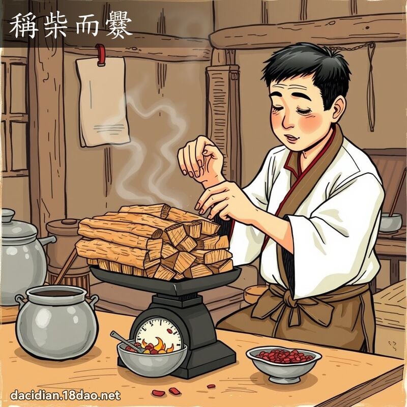 稱柴而爨 - 國語大辭典配圖
