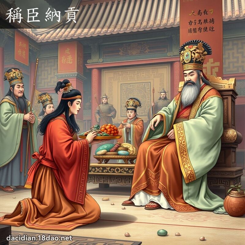 称臣纳贡 - 国语大辞典配图