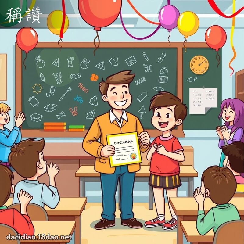 稱讚 - 國語大辭典配圖