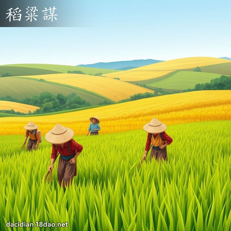 稻粱謀 - 國語大辭典配圖