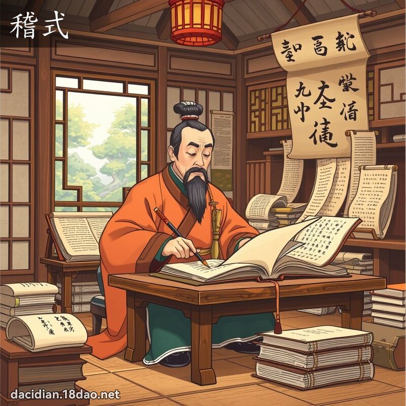 稽式 - 国语大辞典配图