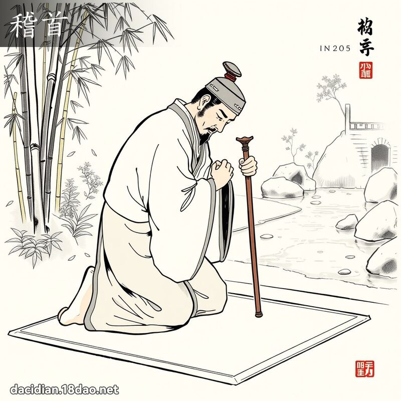 稽首 - 國語大辭典配圖